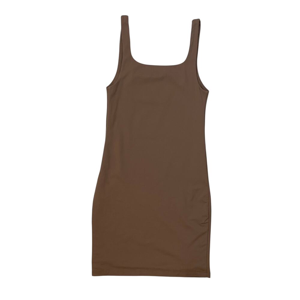 ARITZIA Babaton Contour Squareneck Mini Dress - Light Brown - Tan - Size S - Picture 2 of 5